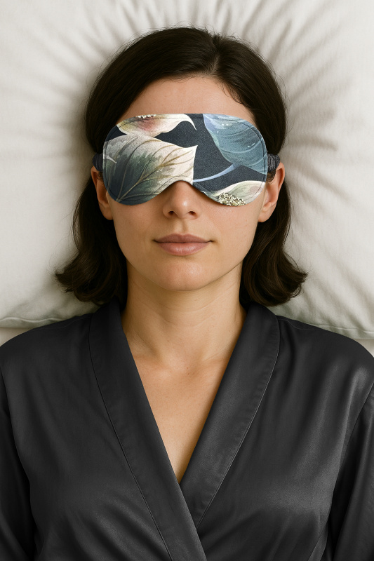 Ervi Luxusní bavlněný saténový župan DELUXE – Neroli Dream