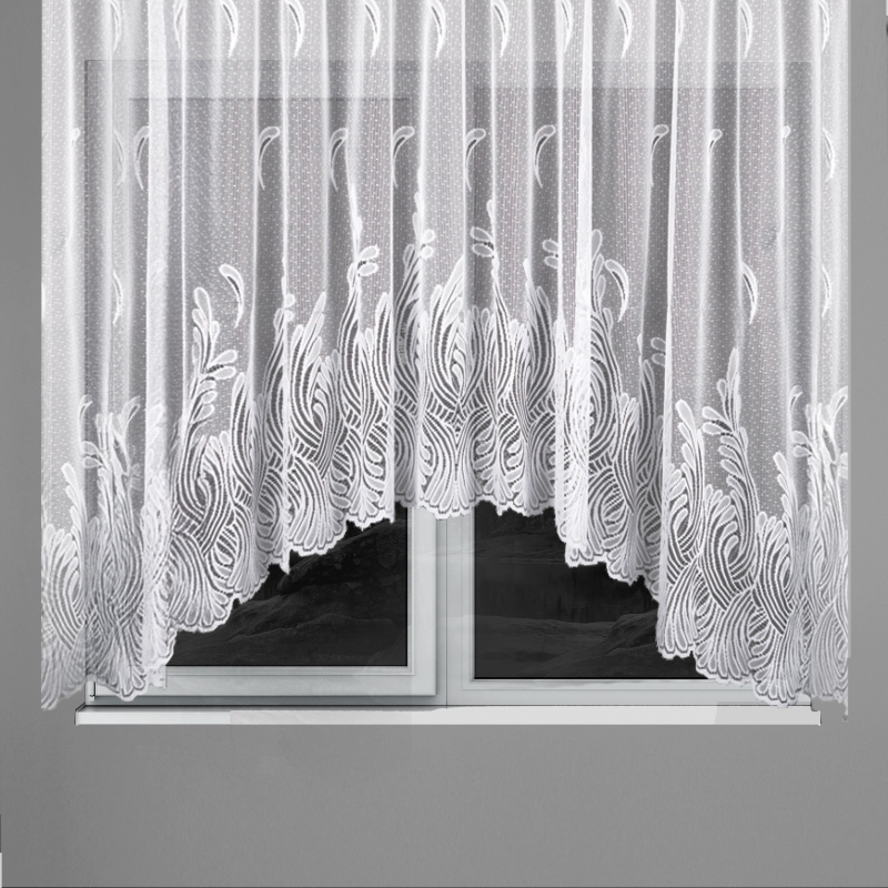 Ervi oblouková hotová záclona s řasící páskou - 4648