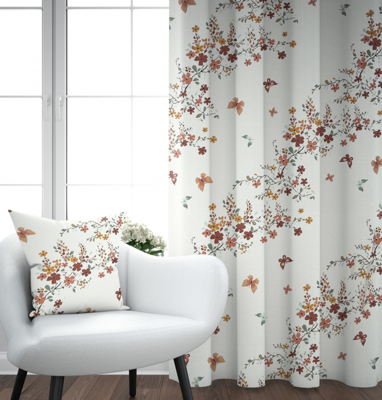 Ervi Bavlněný závěs - Podzimní kvítí