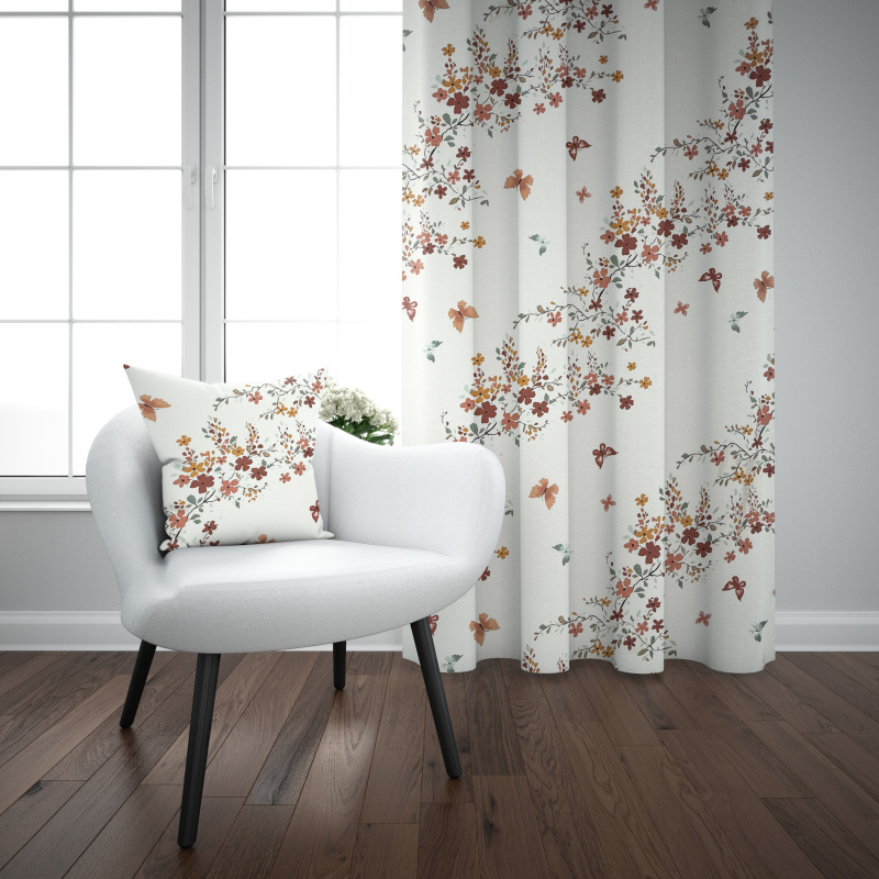 Ervi Bavlněný závěs - Podzimní kvítí