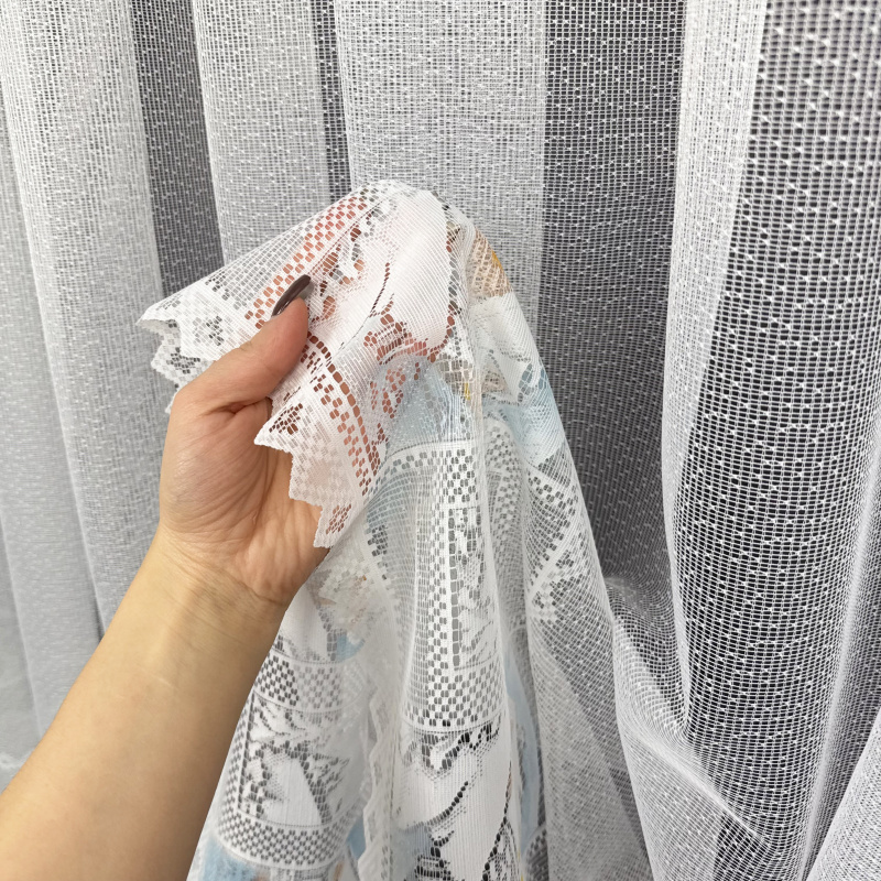 Ervi ﻿žakárová záclona bílá 1499, metráž