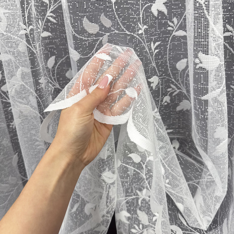 Ervi žakárová záclona bílá 2025116, metráž