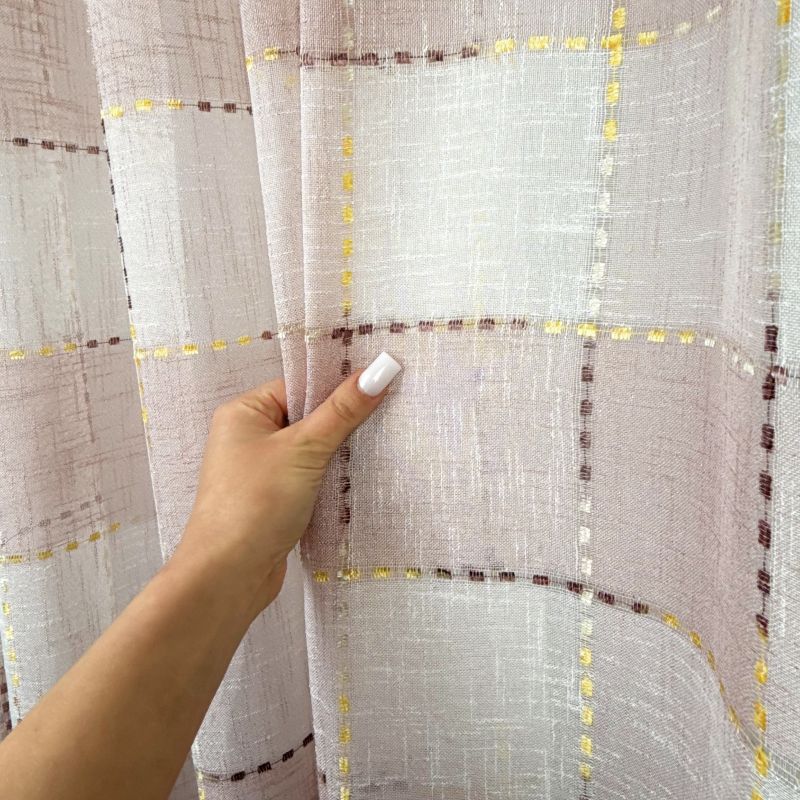 Ervi záclona s olůvkem ve lněném vzhledu - LE 88, metráž