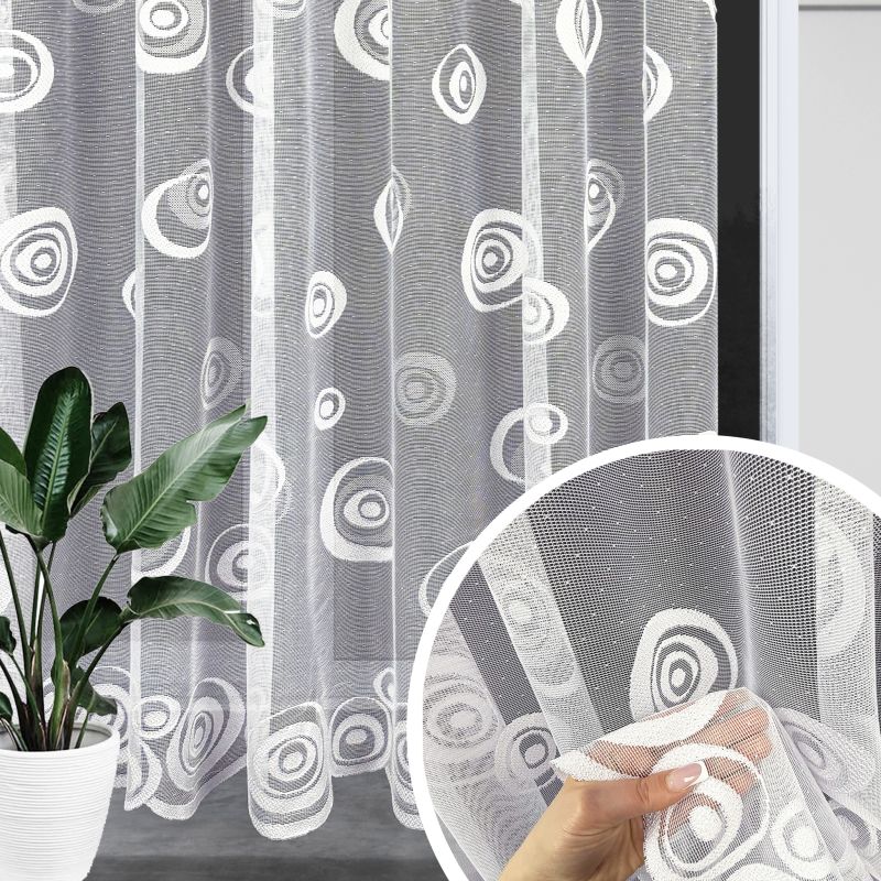 Ervi žakárová záclona bílá 7044 new, metráž