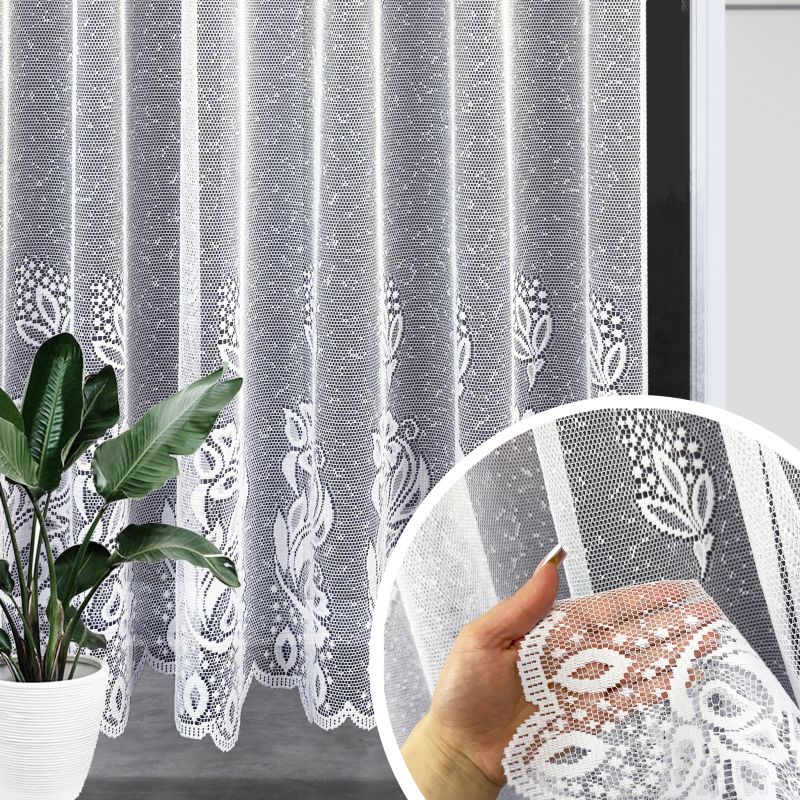 Ervi žakárová záclona bílá 44468, metráž