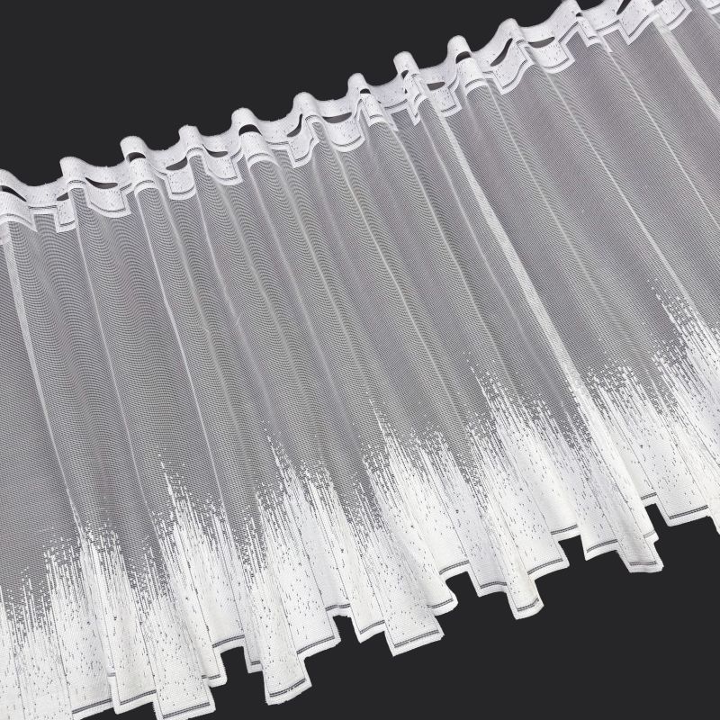 Vitrážová žakárová záclona 7529, výška 40,60 cm, metráž