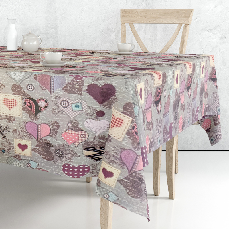 Ubrus PVC DC-601 A - srdíčka, metráž