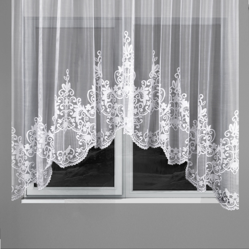 Ervi oblouková hotova záclona s řasící páskou - 7457