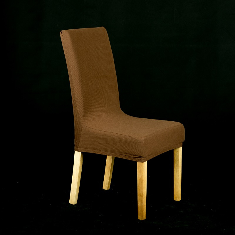 Sada 2 ks napínacích potahů na židli s opěradlem - hnědý