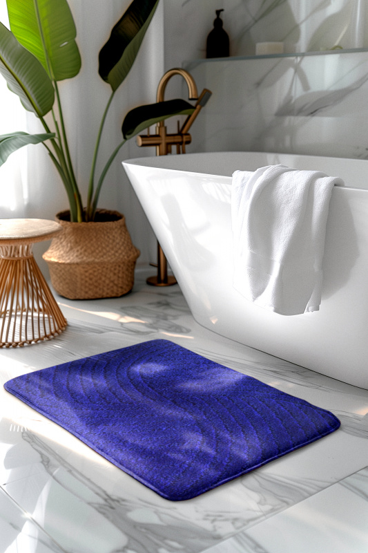 Koupelnová předložka modrá SAX Comfort,2 set