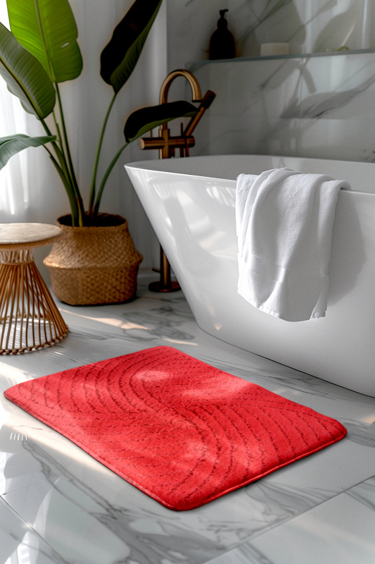 Koupelnová předložka červená Comfort, 2 set
