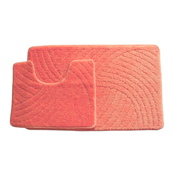 Koupelnová předložka lososová Comfort, 2 set
