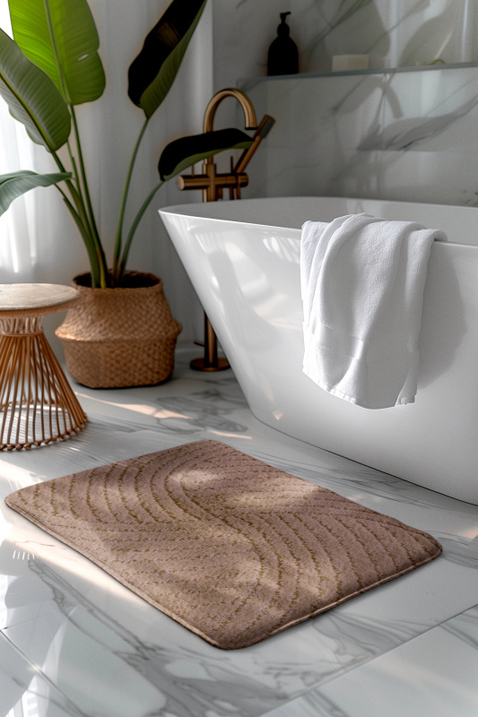 Koupelnová předložka hnědá Comfort, 1 set