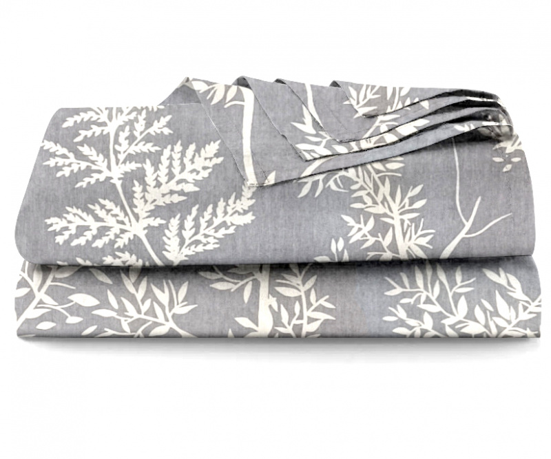 Ervi bavlněné prostěradlo -  bílé větvičky