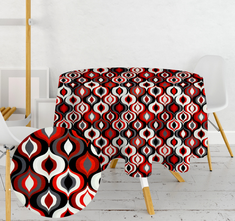 Ervi dekorační ubrus na stůl kulatý - DGT červený