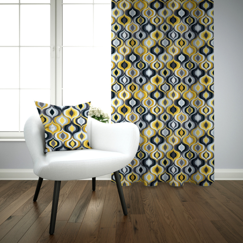 Ervi dekorační závěs - DGT - žlutá