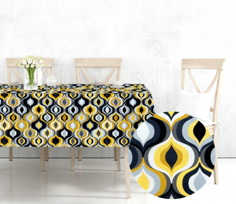 Ervi dekorační ubrus na stůl obdélníkový - DGT - žlutá