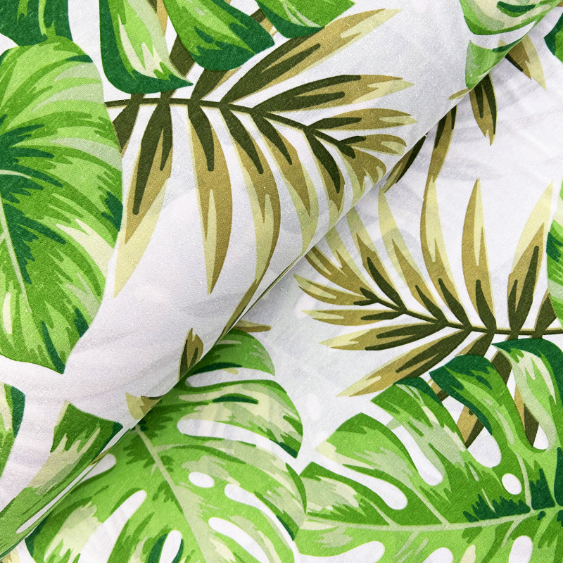 Ervi Bavlněná látka/plátno š.240cm -  Monstera zelená 9910-2, metráž