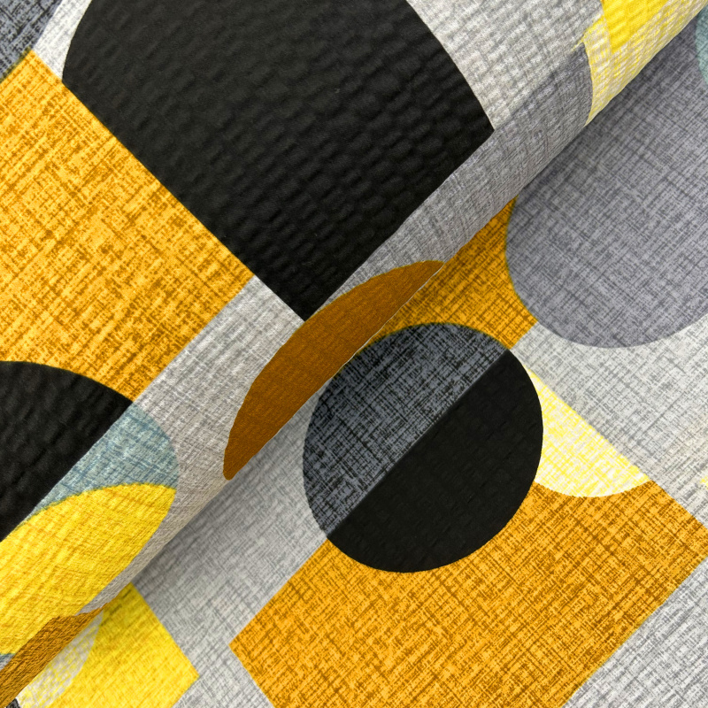 Ervi bavlna - krep š.240 cm - Geometrický vzor č.26718-8, metráž