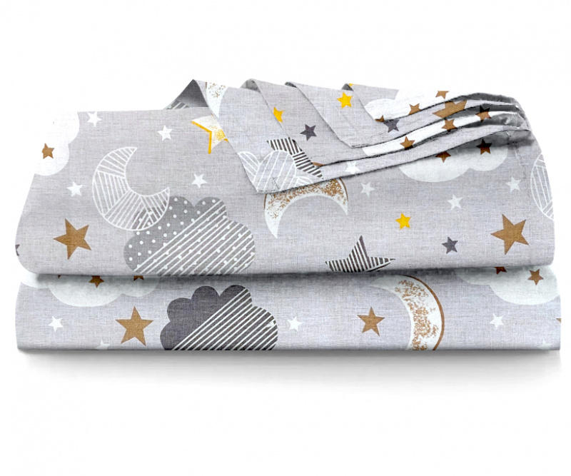 Ervi bavlněné prostěradlo - hvězdy a mračky