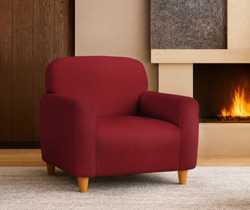 Napínací potah na křeslo - bordo