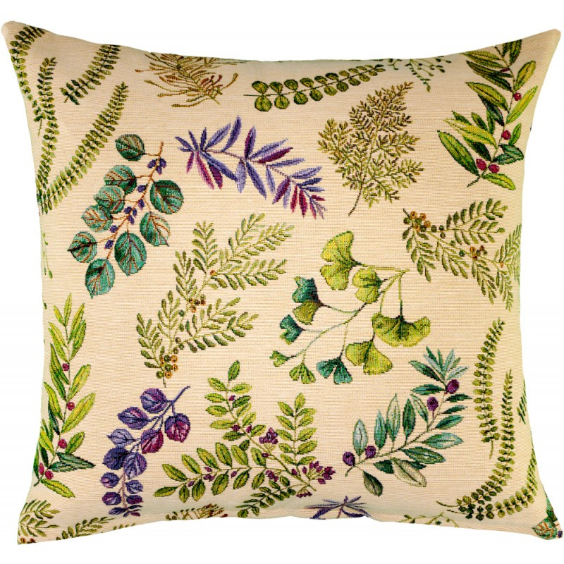 Ervi povlak na polštář gobelínový - Green Leaves