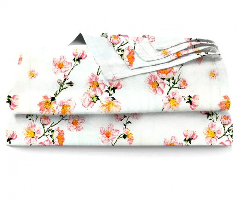 Ervi bavlněné prostěradlo - květ jabloně