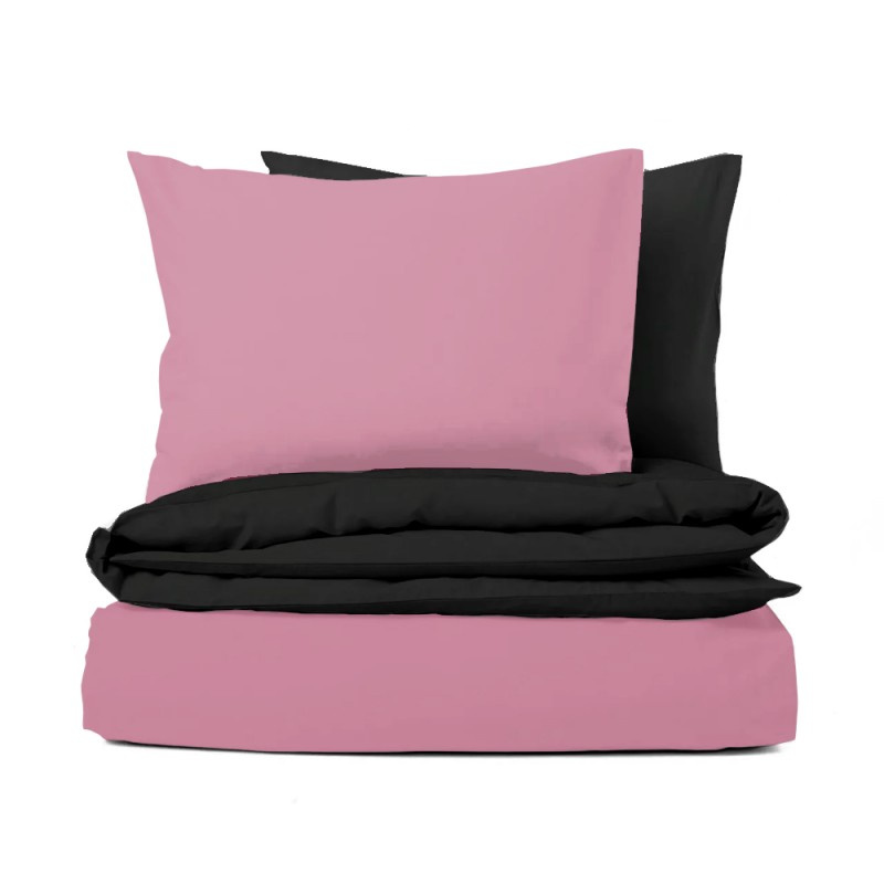 Ervi Luxsusní saténové oboustranné bavlněné povlečení Růžové