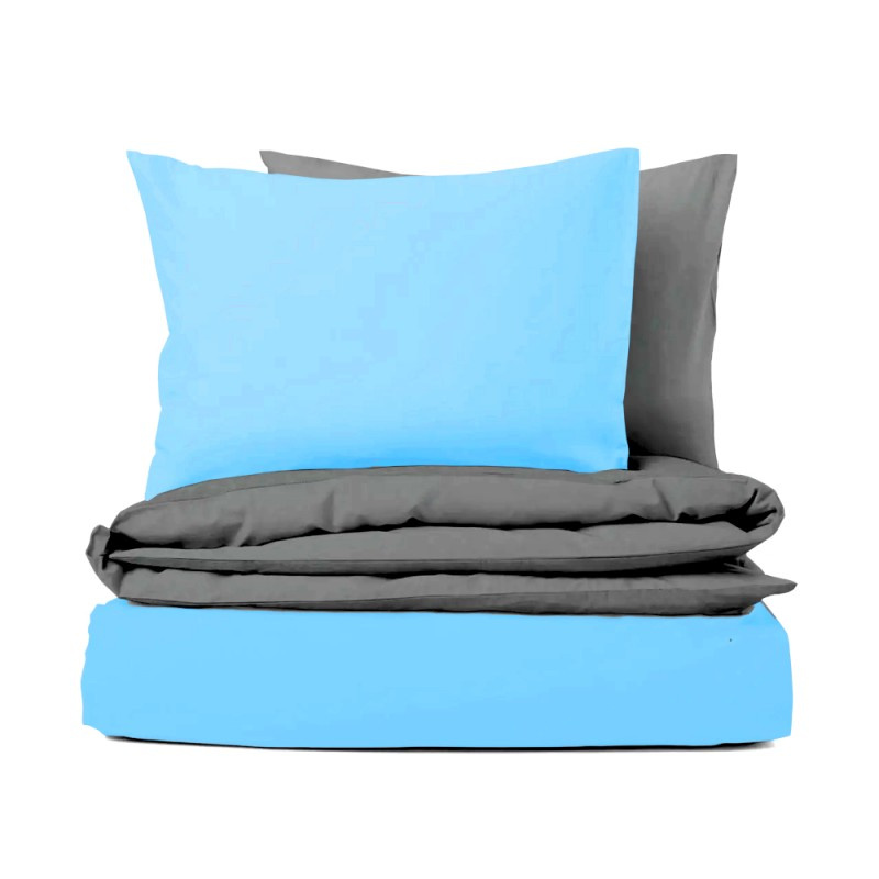 Ervi bavlněné povlečení oboustranné DUO - modré /šedé