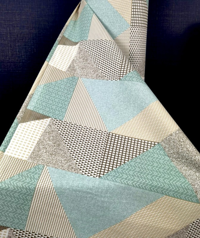 Ervi bavlna flanel š.240cm Abstrakce tyrkysová 23348-7, metráž