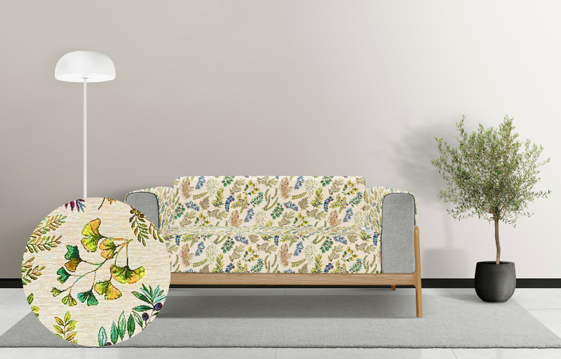 Ervi gobelínový  přehoz na sedačku/postel - Green Leaves