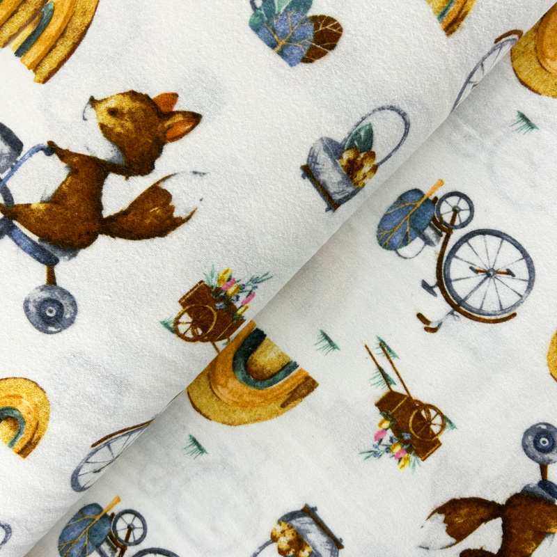 Ervi bavlna flanel š.150 cm  liška 25362-1, metráž