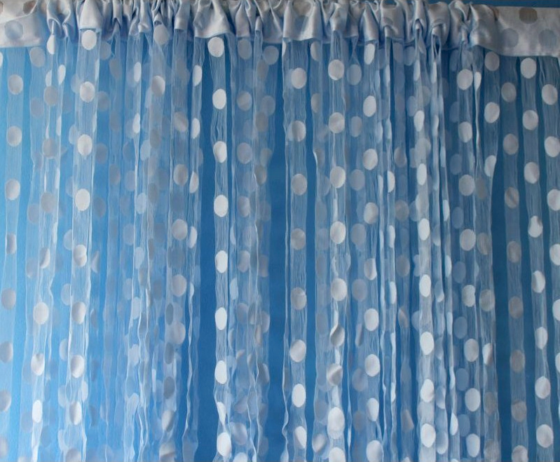 Provázková záclona Ambiance vzor D-38/modrá