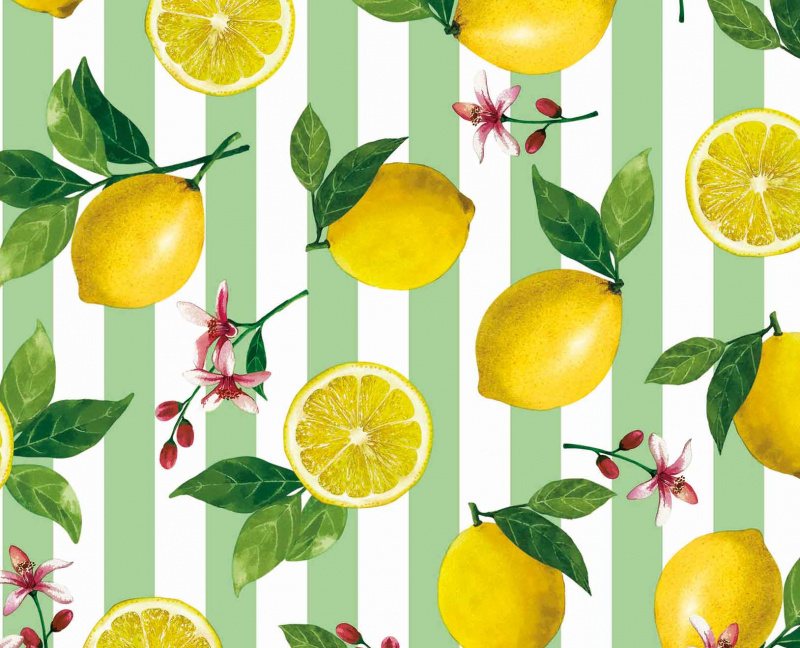 Ubrus PVC M-153C - Citróny - Role 140cm x 20m