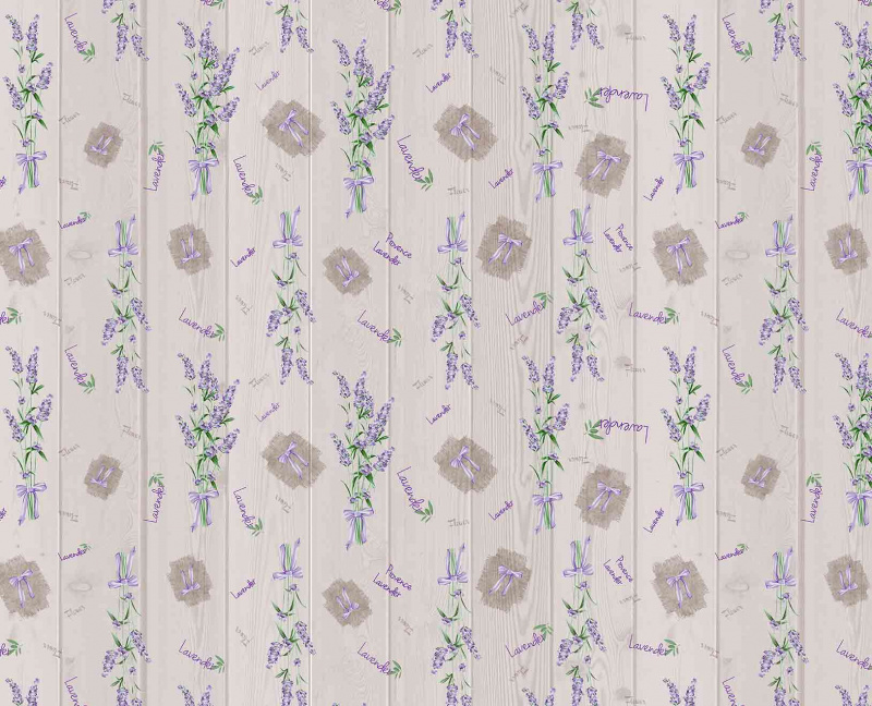 Ubrus PVC M-107A - Levandule, metráž šířka 140cm