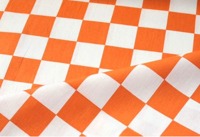 Ervi bavlna š.155 cm - kostka oranžová, metráž