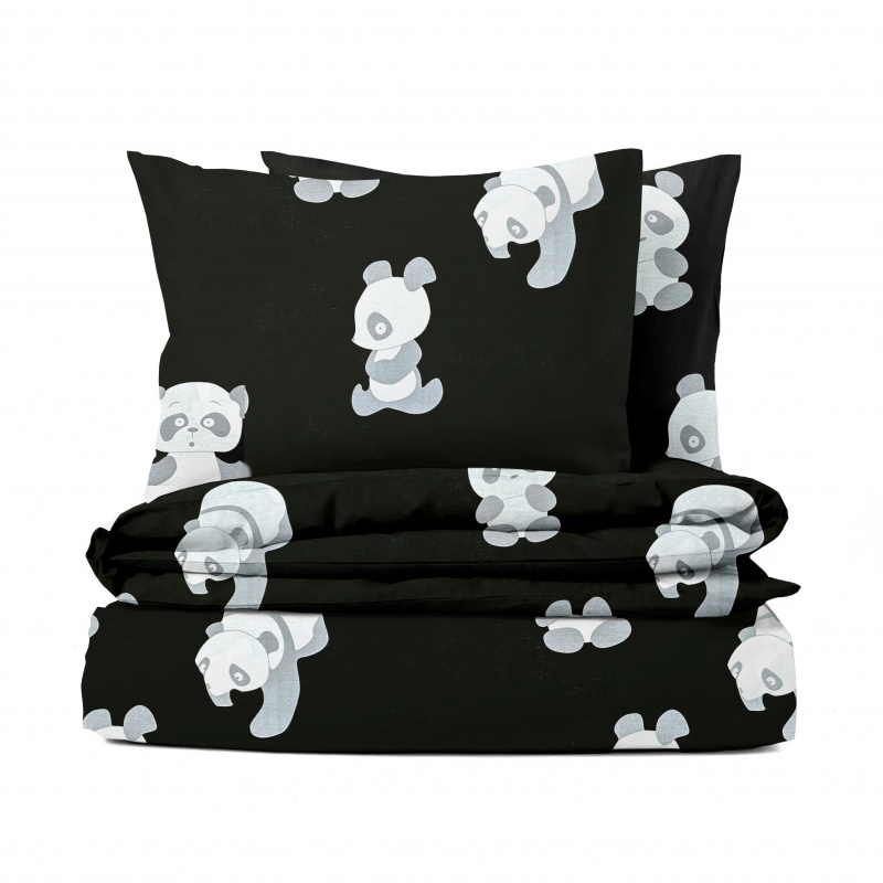Ervi bavlněné povlečení - Pandy na černém