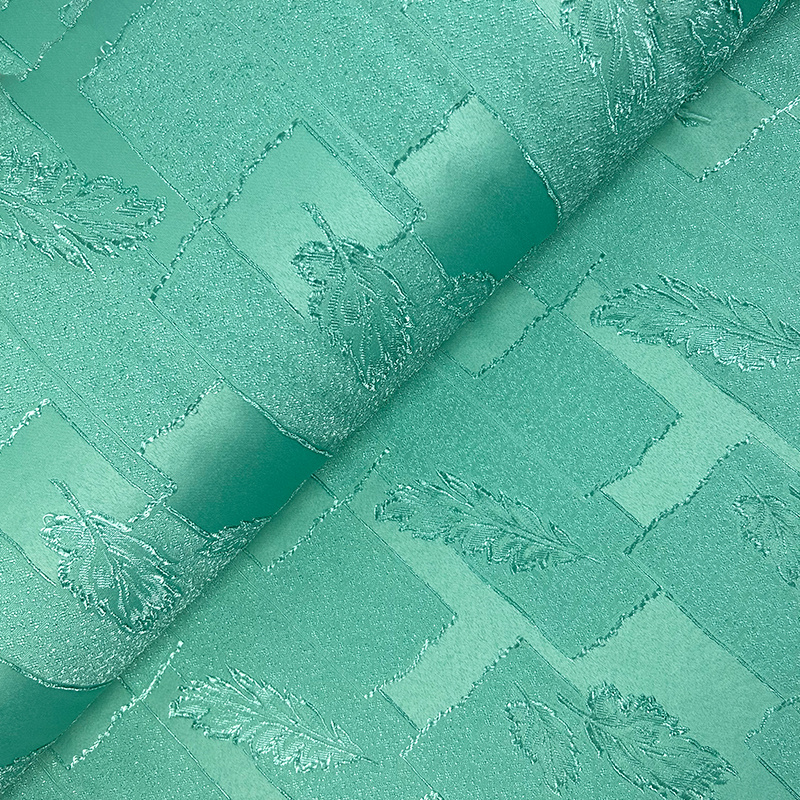 Dekorační látka Estella listy zelená - šířka 160 cm, metráž