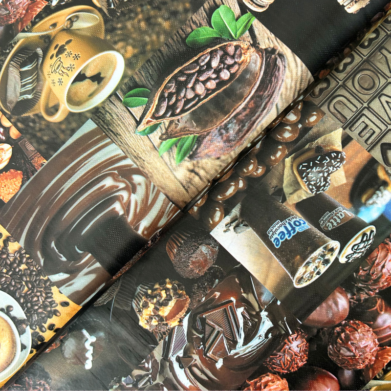 Ubrus PVC DC-930A - Čokoláda, metráž šířka 140cm