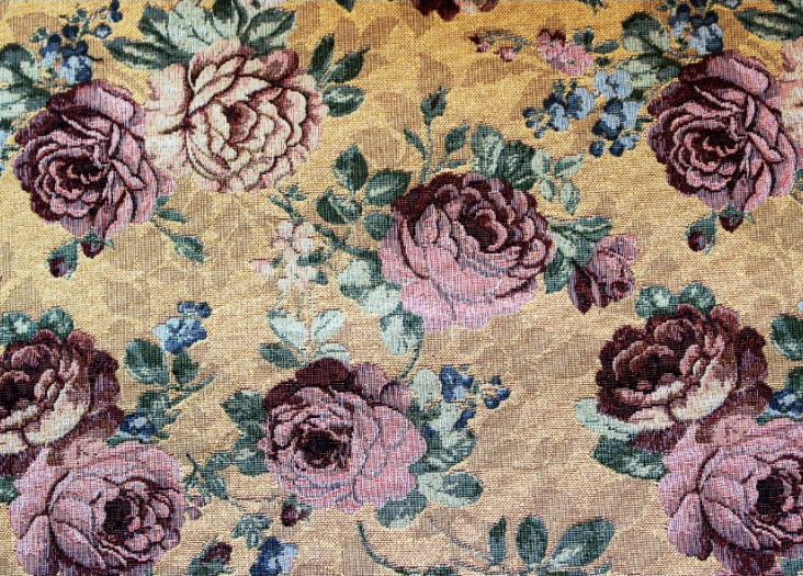 Dekorační/potahová gobelínová látka Gold hořčice