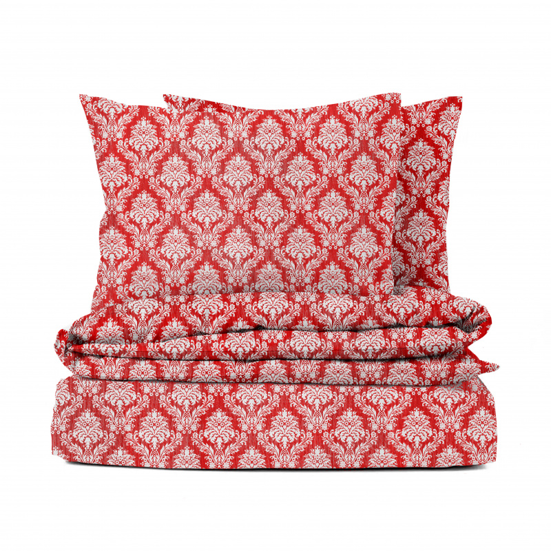 Ervi bavlněné povlečení - Zámecký vzor červený