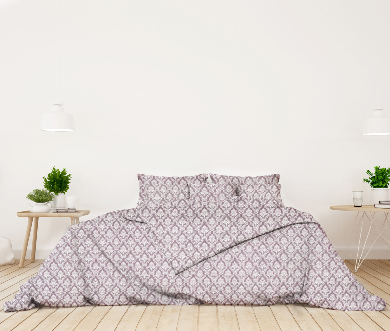 Ervi bavlněné povlečení - Zámecký vzor fialový