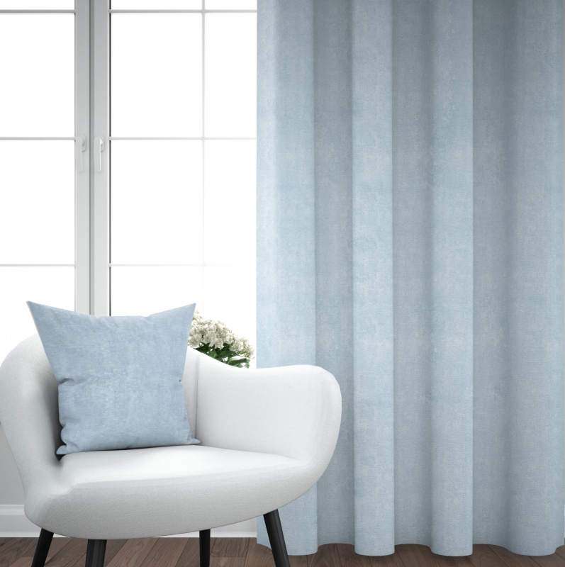 Ervi dekorační závěs - samet Světle modrý