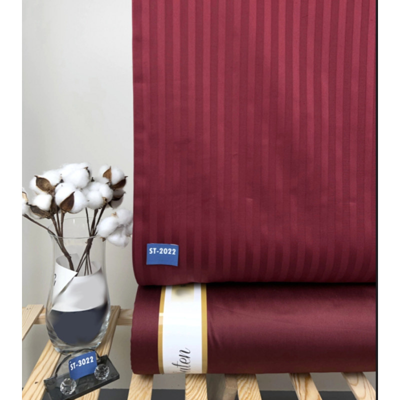 Ervi Luxsusní Damaškové Saténové bavlněné povlečení - Rubín