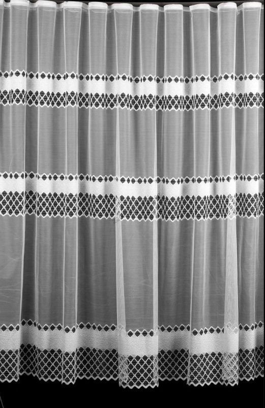 Ervi ﻿žakárová záclona bílá 7543, metráž