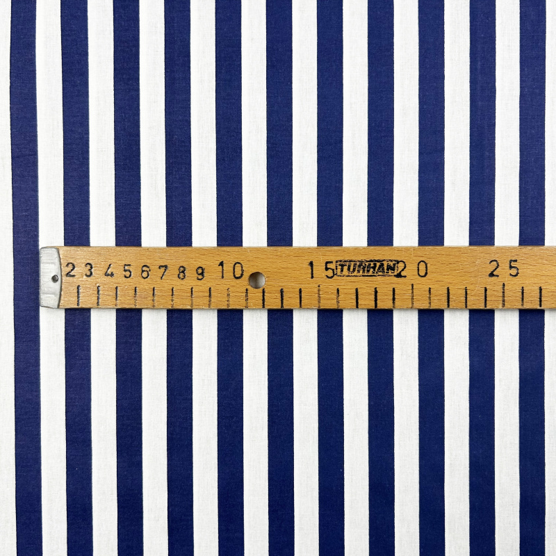 Ervi Bavlněná látka/plátno š.240cm - tmavě modrý pruhy