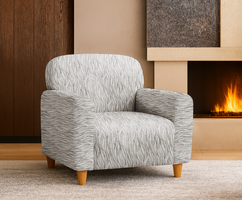 Napínací potah na křeslo Glamour - krémový