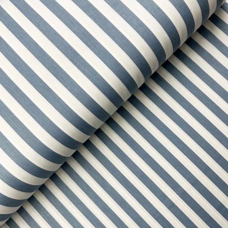 Ervi Bavlněná látka/plátno š.240cm - světle modrý pruhy, metraž