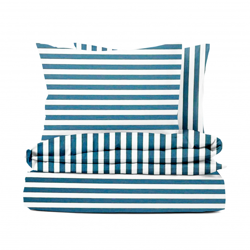 Ervi bavlněné povlečení oboustranné - světle modrý pruhy