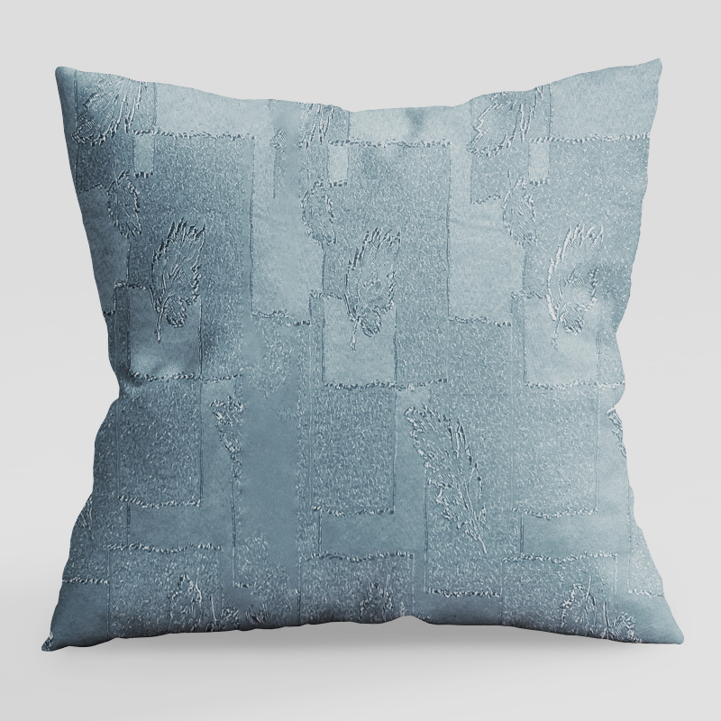 Povlak na polštář dekorační - Estella listy světle modrá